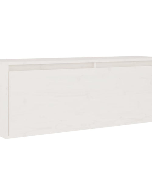 Încărcați imaginea în vizualizatorul Galerie, Dulap de perete, alb, 100x30x35 cm, lemn masiv de pin Lando - Lando
