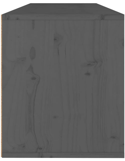 Încărcați imaginea în vizualizatorul Galerie, Dulap de perete, gri, 100x30x35 cm, lemn masiv de pin Lando - Lando
