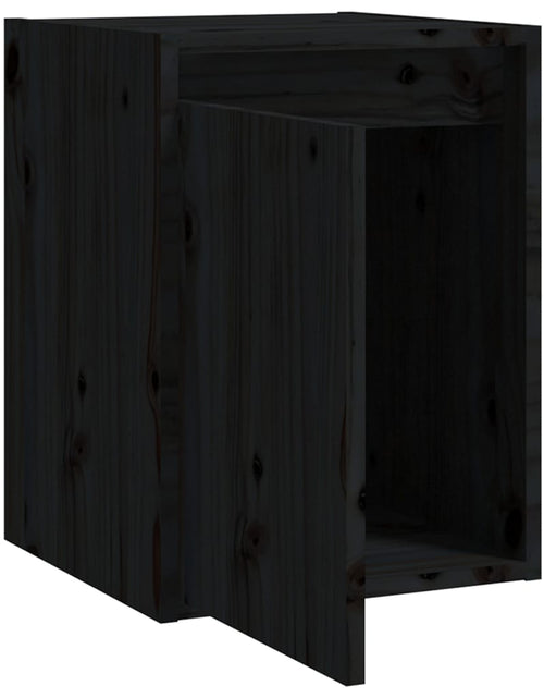 Încărcați imaginea în vizualizatorul Galerie, Dulap de perete, negru, 30x30x40 cm, lemn masiv de pin Lando - Lando

