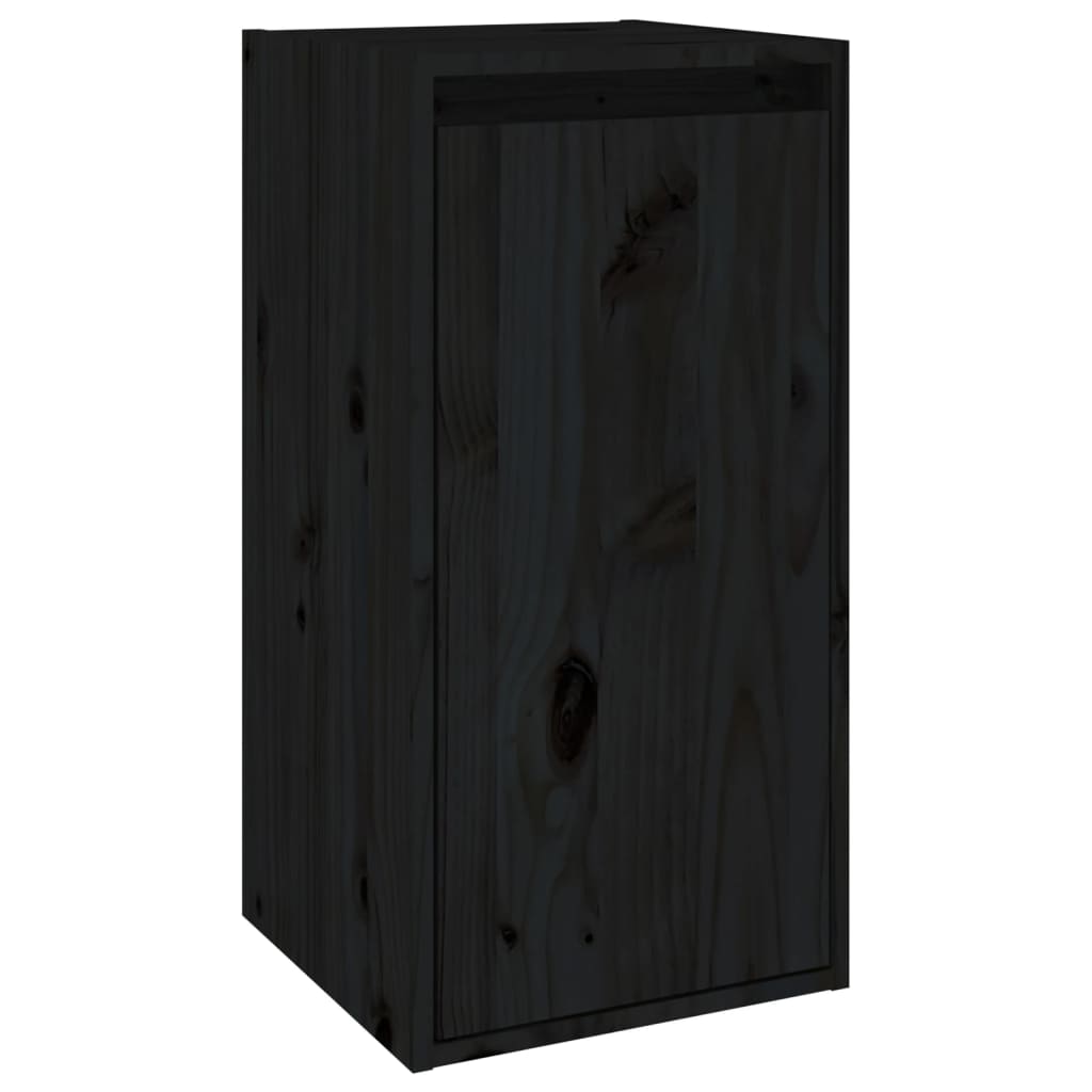 Dulap de perete, negru, 30x30x60 cm, lemn masiv de pin Lando - Lando