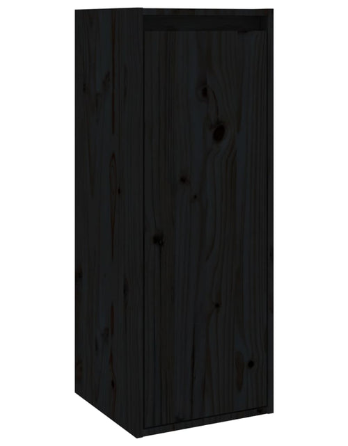 Încărcați imaginea în vizualizatorul Galerie, Dulapuri de perete 2 buc. negru 30x30x80 cm lemn masiv de pin Lando - Lando
