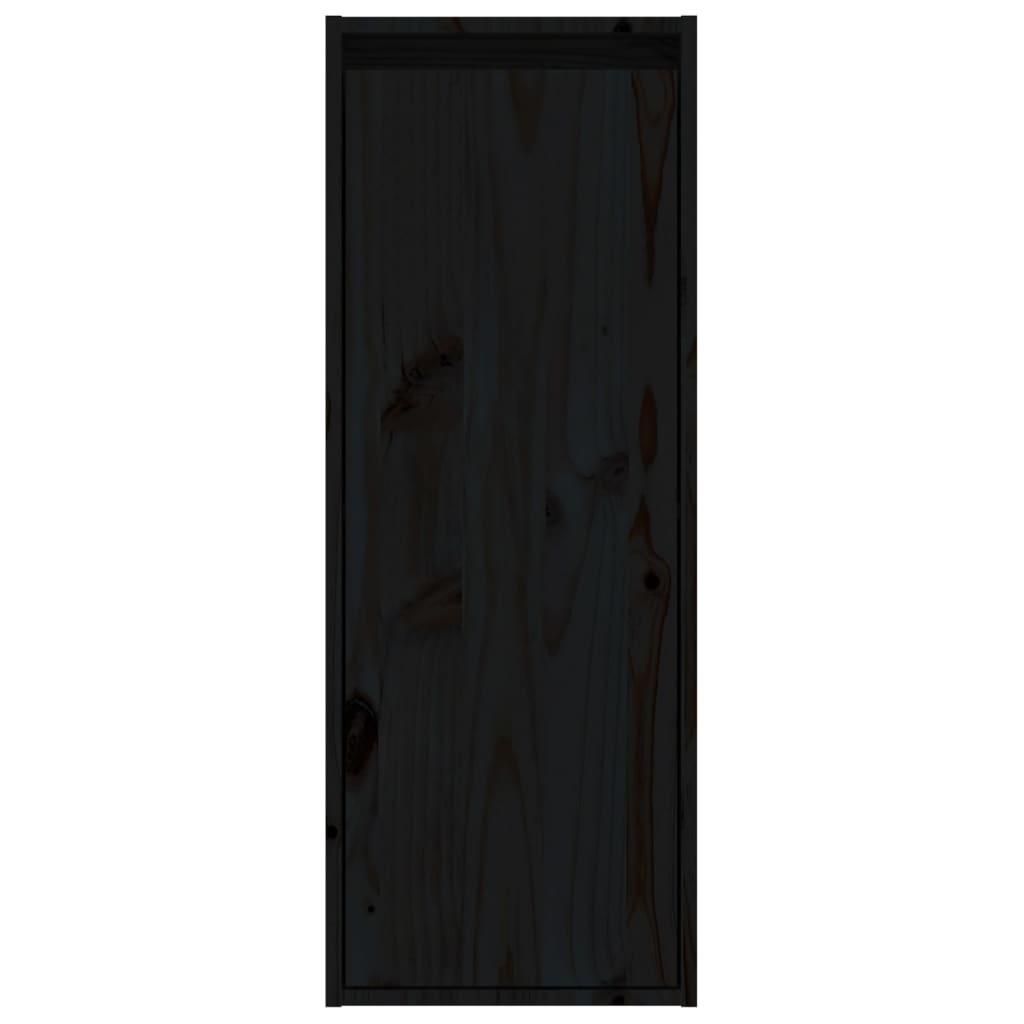 Dulapuri de perete 2 buc. negru 30x30x80 cm lemn masiv de pin Lando - Lando