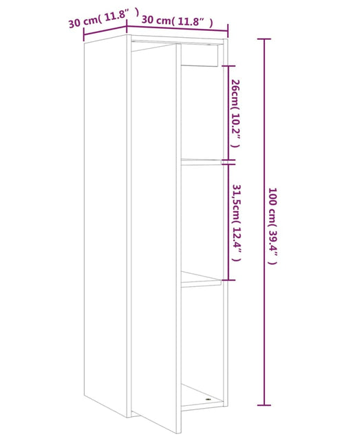 Загрузите изображение в средство просмотра галереи, Dulap de perete, maro miere, 30x30x100 cm, lemn masiv de pin Lando - Lando
