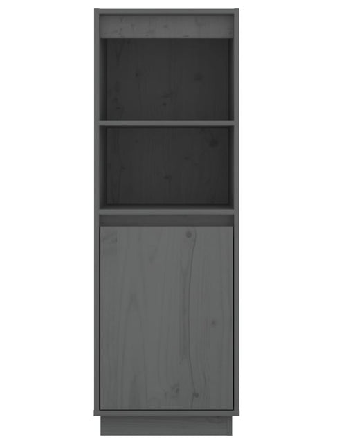 Загрузите изображение в средство просмотра галереи, Dulap înalt, gri, 37x34x110 cm, lemn masiv de pin - Lando
