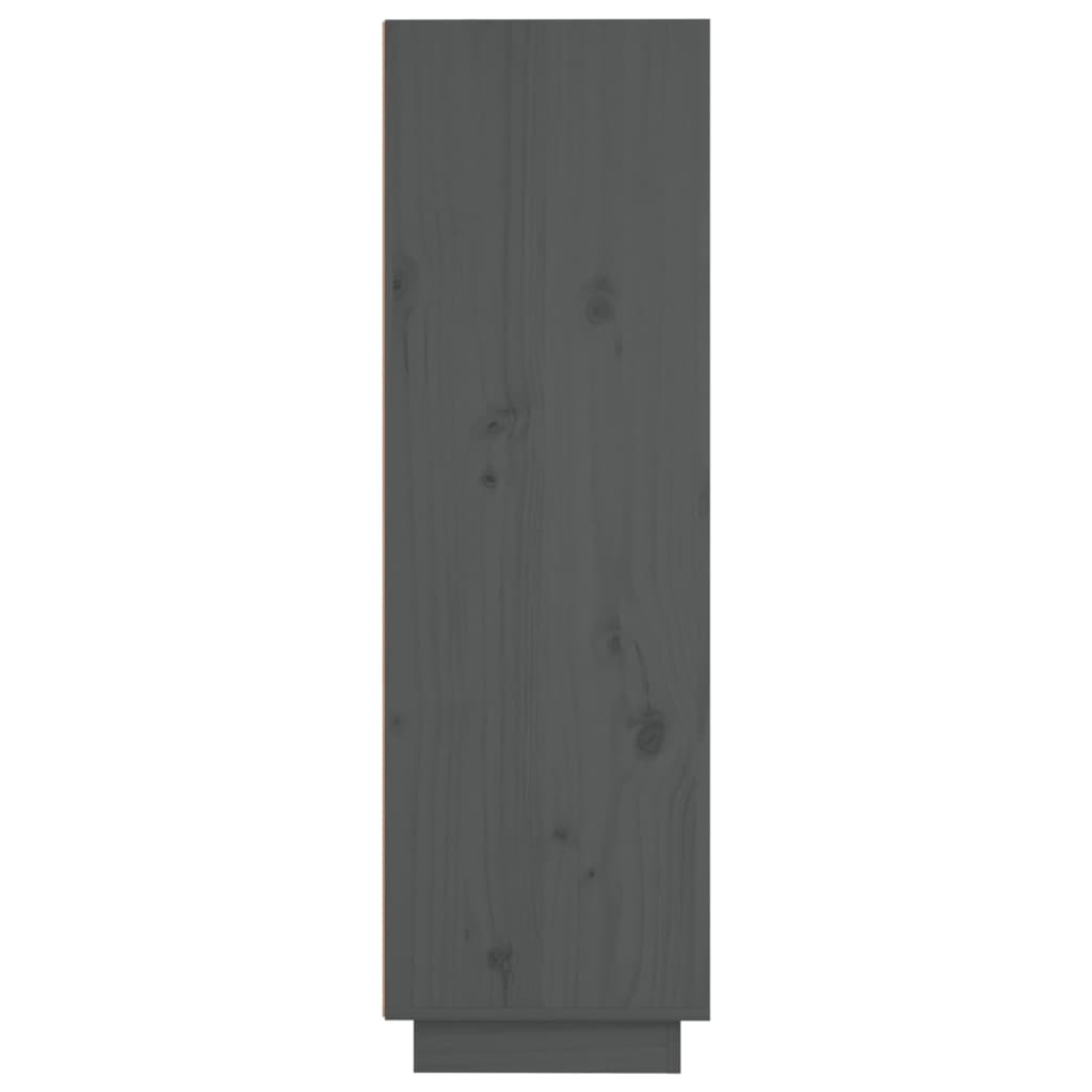 Dulap înalt, gri, 37x34x110 cm, lemn masiv de pin - Lando