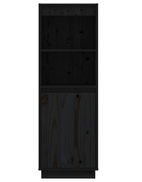 Încărcați imaginea în vizualizatorul Galerie, Dulap înalt, negru, 37x34x110 cm, lemn masiv de pin Lando - Lando
