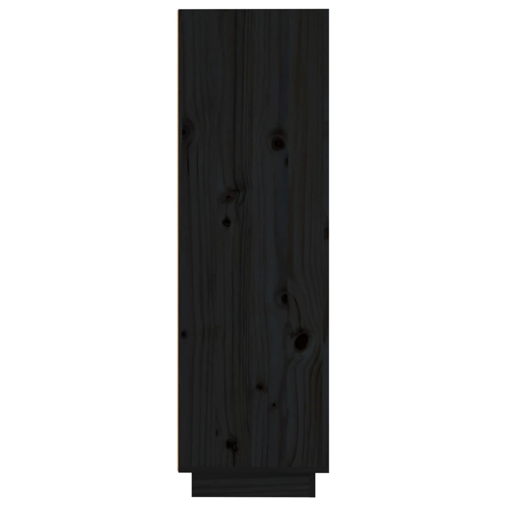 Dulap înalt, negru, 37x34x110 cm, lemn masiv de pin Lando - Lando