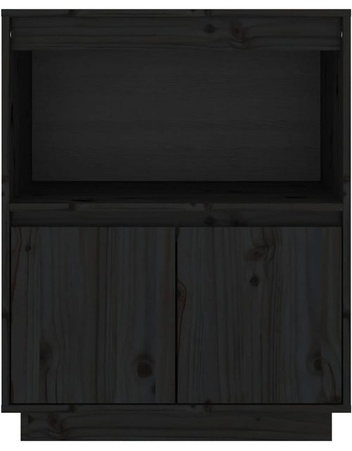 Загрузите изображение в средство просмотра галереи, Servantă, negru, 60x34x75 cm, lemn masiv de pin Lando - Lando
