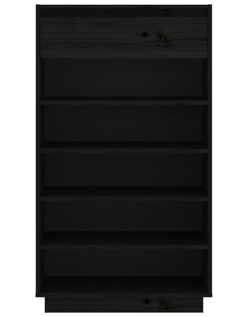 Загрузите изображение в средство просмотра галереи, Pantofar, negru, 60x34x105 cm, lemn masiv de pin - Lando
