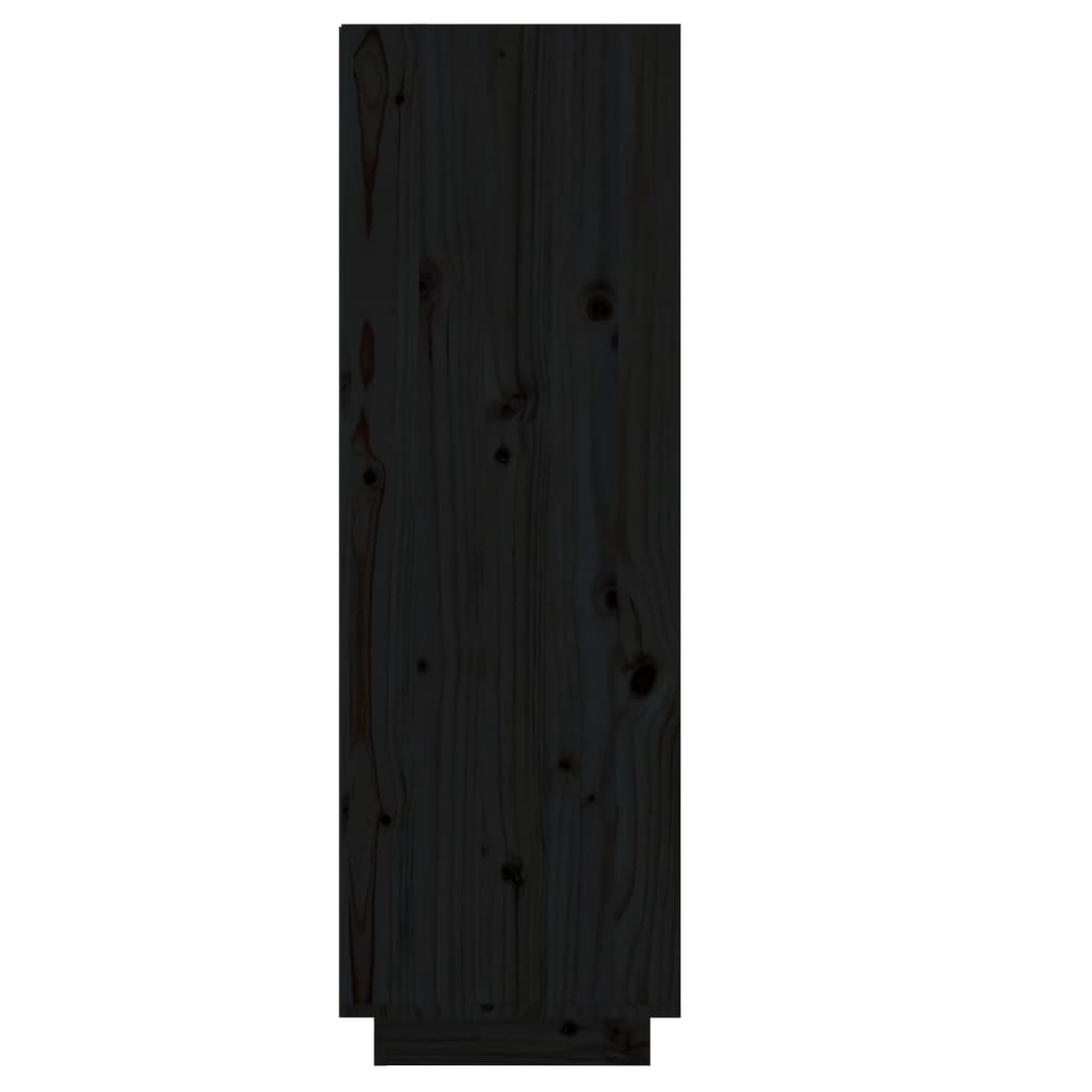 Pantofar, negru, 34x30x105 cm, lemn masiv de pin - Lando