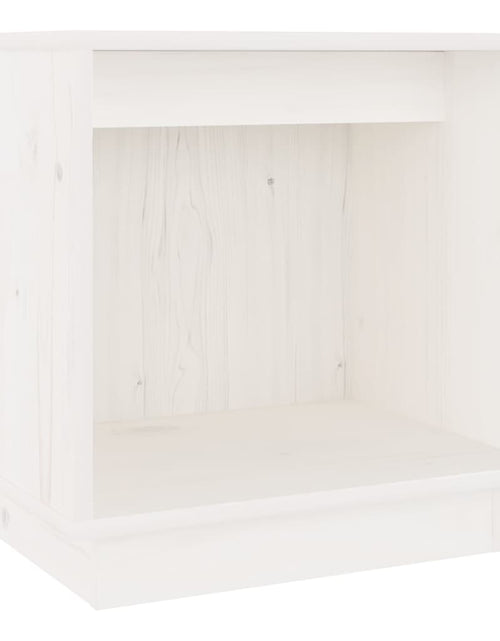 Încărcați imaginea în vizualizatorul Galerie, Noptieră, alb, 40x30x40 cm, lemn masiv de pin - Lando
