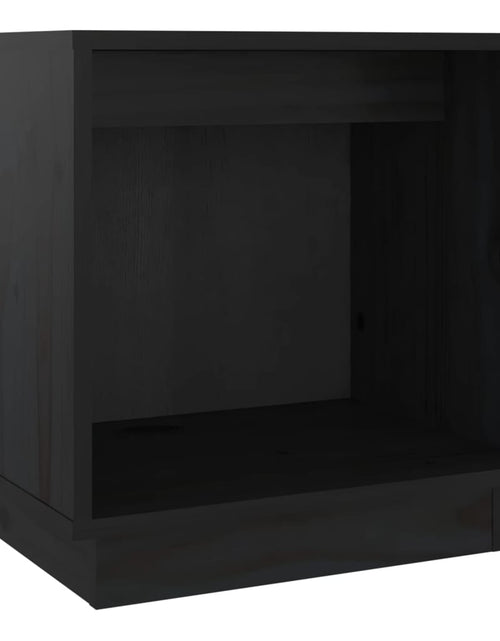 Загрузите изображение в средство просмотра галереи, Noptieră, negru, 40x30x40 cm, lemn masiv de pin - Lando
