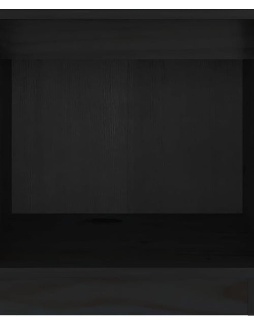 Загрузите изображение в средство просмотра галереи, Noptiere, 2 buc., negru, 40x30x40 cm, lemn masiv de pin - Lando
