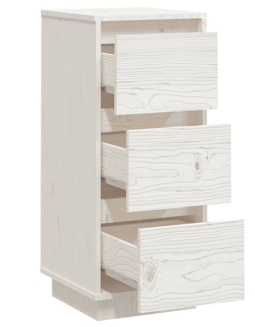 Încărcați imaginea în vizualizatorul Galerie, Servante, 2 buc., alb, 32x34x75 cm, lemn masiv de pin Lando - Lando
