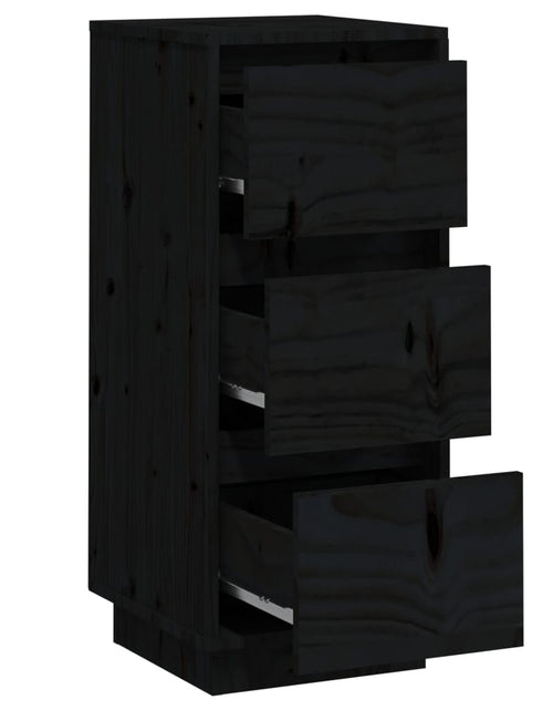 Загрузите изображение в средство просмотра галереи, Servante, 2 buc., negru, 32x34x75 cm, lemn masiv de pin Lando - Lando
