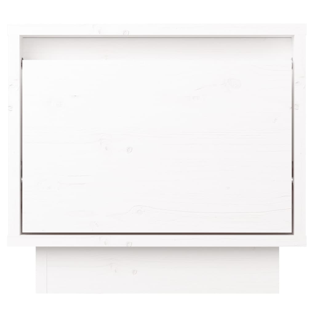 Noptiere, 2 buc., alb, 35x34x32 cm, lemn masiv de pin - Lando