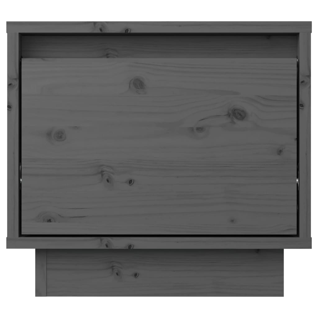 Noptiere, 2 buc.,gri, 35x34x32 cm, lemn masiv de pin - Lando