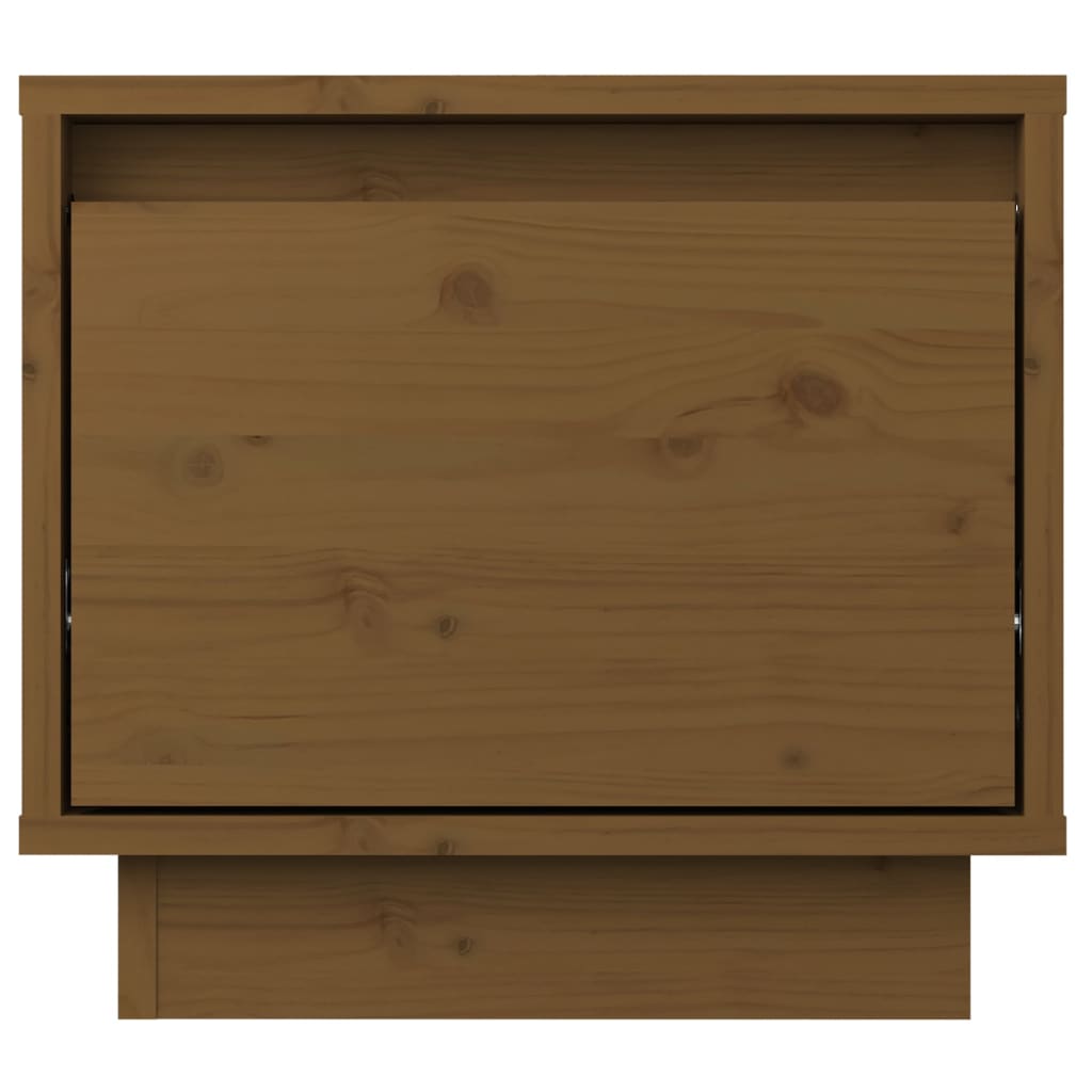 Noptieră, maro miere, 35x34x32 cm, lemn masiv de pin - Lando