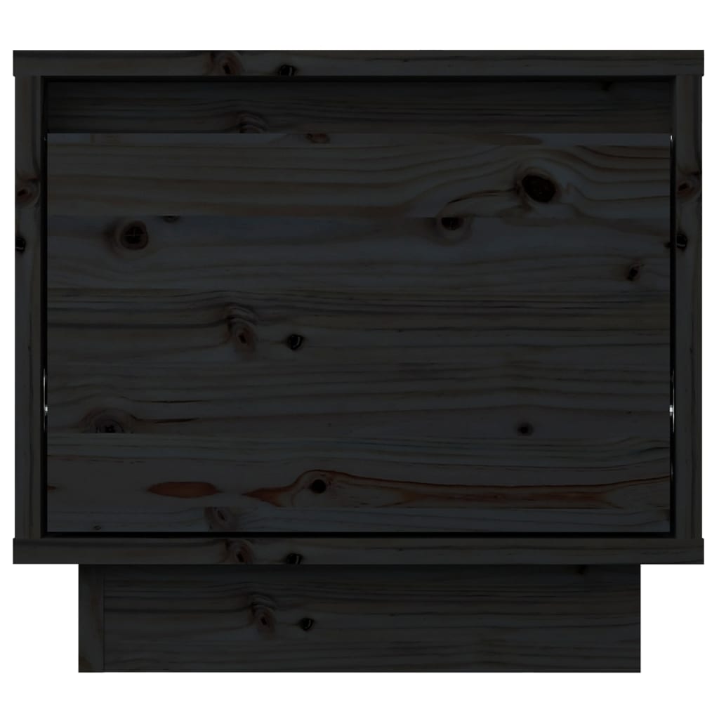 Noptieră, negru, 35x34x32 cm, lemn masiv de pin - Lando