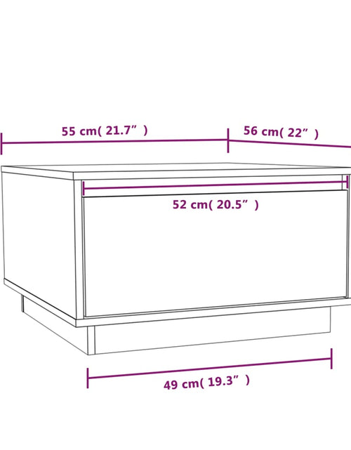 Загрузите изображение в средство просмотра галереи, Măsuţă de cafea, alb, 55x56x32 cm, lemn masiv de pin Lando - Lando
