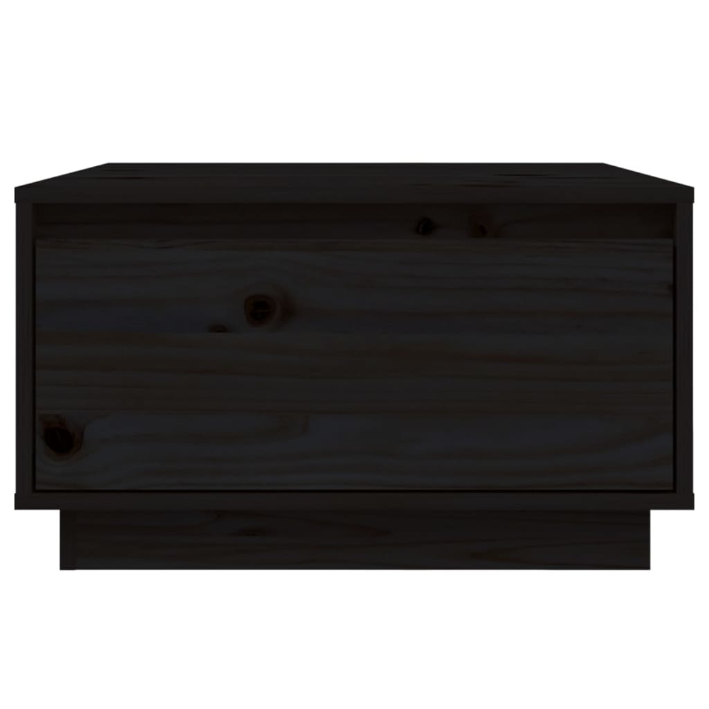 Măsuță de cafea, negru, 55x56x32 cm, lemn masiv de pin Lando - Lando