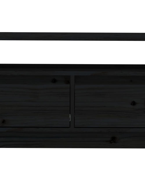 Încărcați imaginea în vizualizatorul Galerie, Comodă TV, negru, 60x35x37 cm, lemn masiv de pin Lando - Lando
