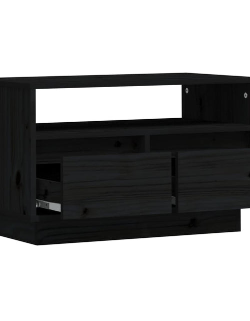 Загрузите изображение в средство просмотра галереи, Comodă TV, negru, 60x35x37 cm, lemn masiv de pin Lando - Lando
