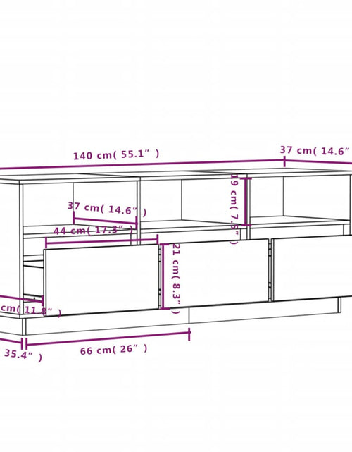 Încărcați imaginea în vizualizatorul Galerie, Comodă TV, 140x37x50 cm, lemn masiv de pin Lando - Lando
