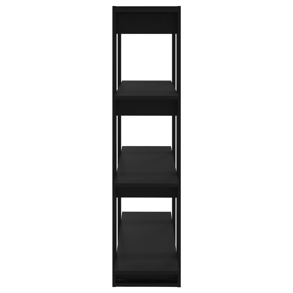 Bibliotecă/Separator cameră, negru, 100x30x123,5 cm Lando - Lando