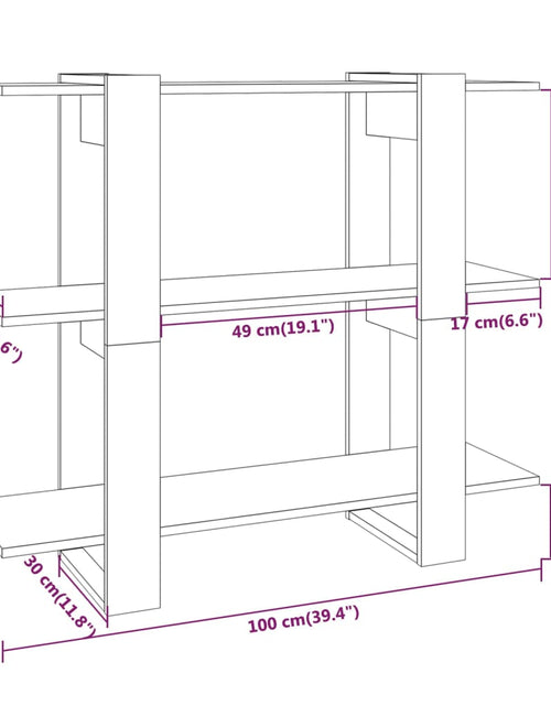 Încărcați imaginea în vizualizatorul Galerie, Bibliotecă/Separator cameră, stejar sonoma, 100x30x87 cm Lando - Lando
