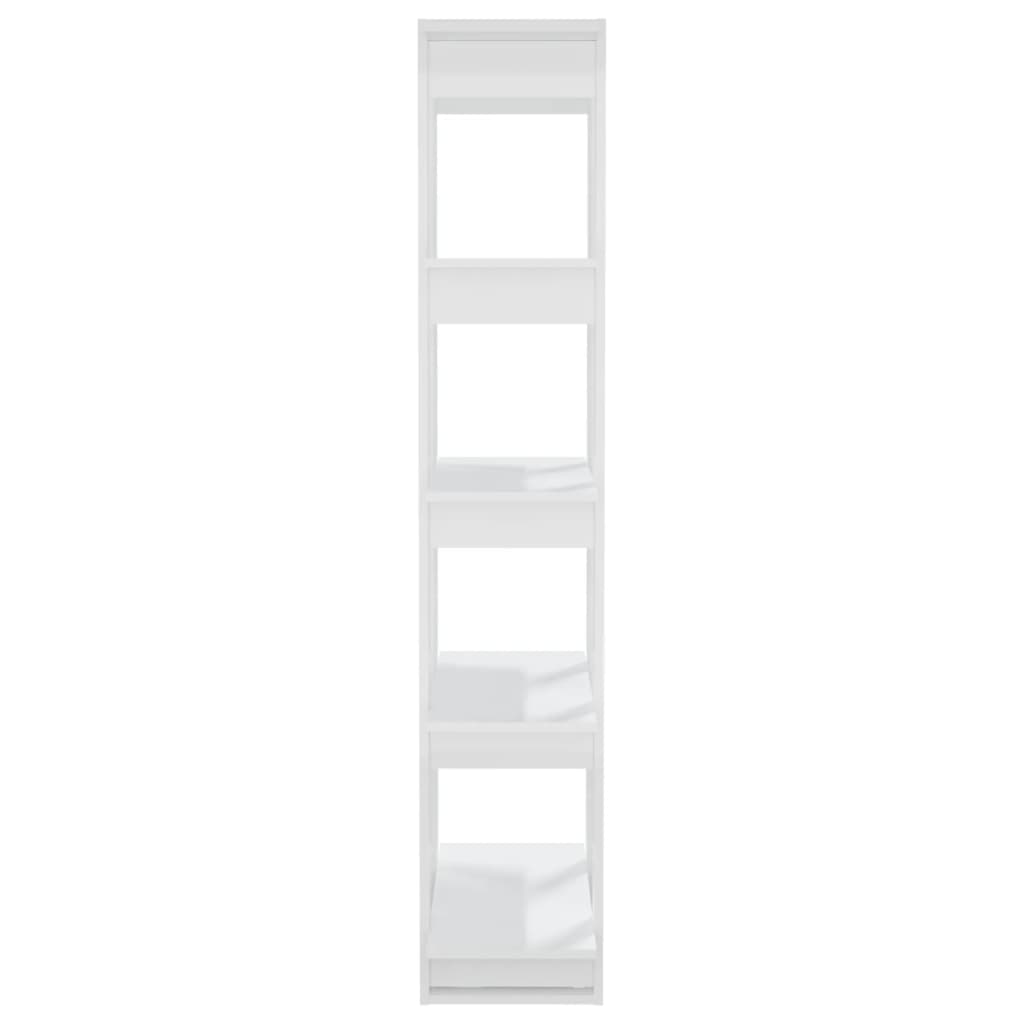 Bibliotecă/Separator cameră, alb extralucios, 80x30x160 cm Lando - Lando
