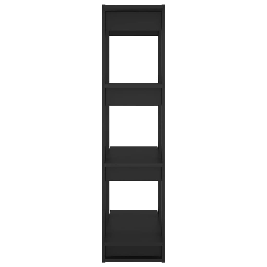 Bibliotecă/Separator cameră, negru, 80x30x123,5 cm Lando - Lando