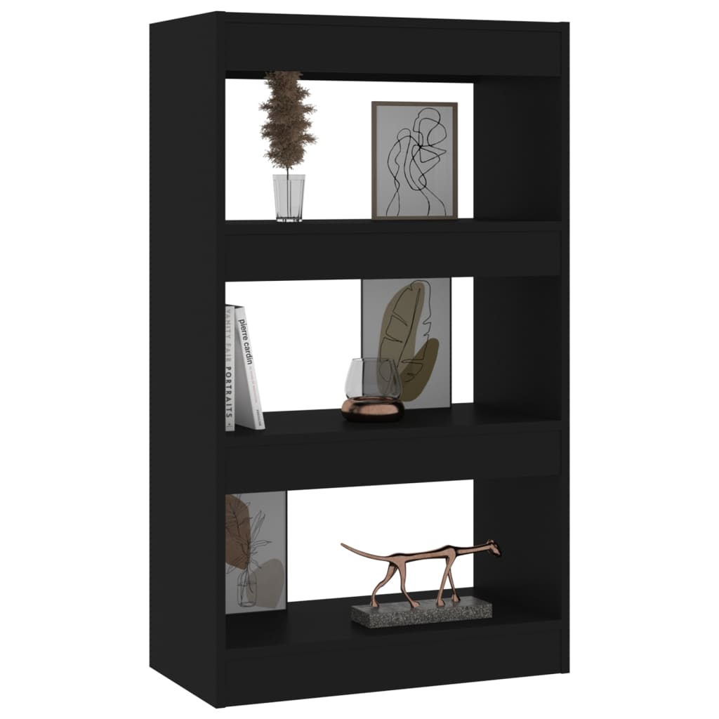 Bibliotecă/Separator cameră, negru, 60x30x103 cm, PAL Lando - Lando