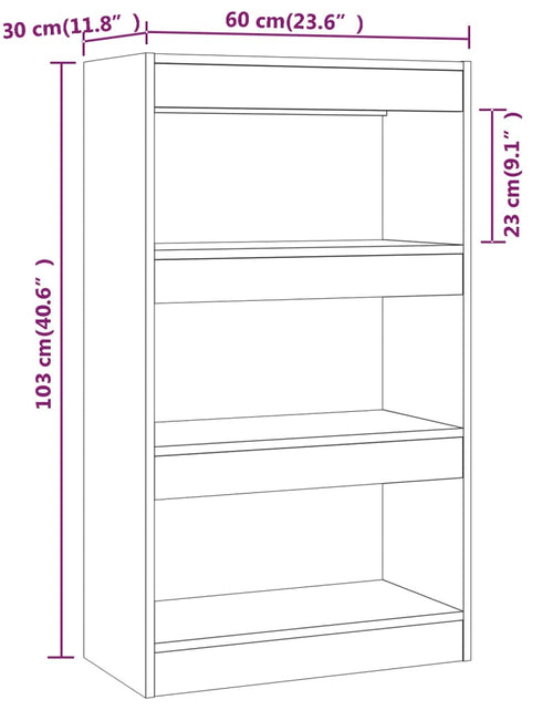 Загрузите изображение в средство просмотра галереи, Bibliotecă/Separator cameră, gri beton, 60x30x103 cm, PAL Lando - Lando
