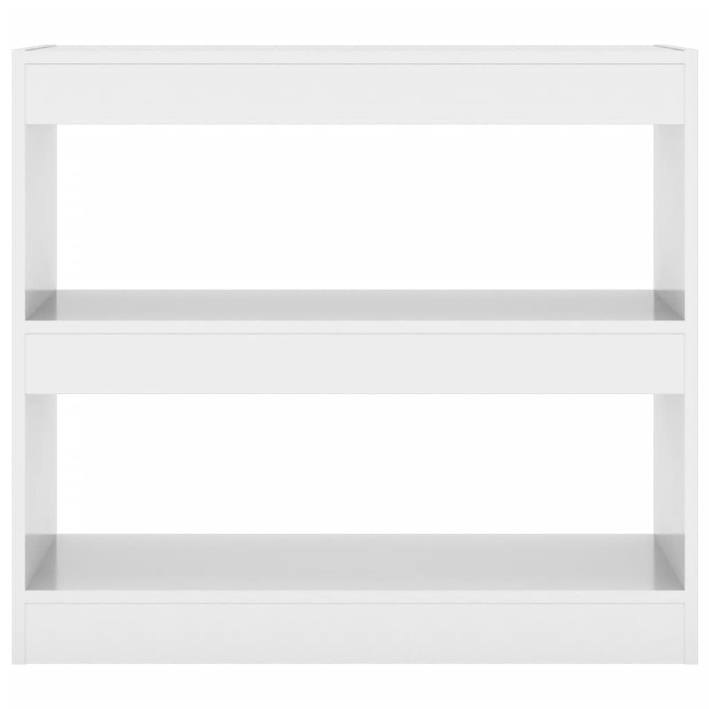 Bibliotecă/Separator cameră, alb extralucios, 80x30x96 cm, PAL - Lando