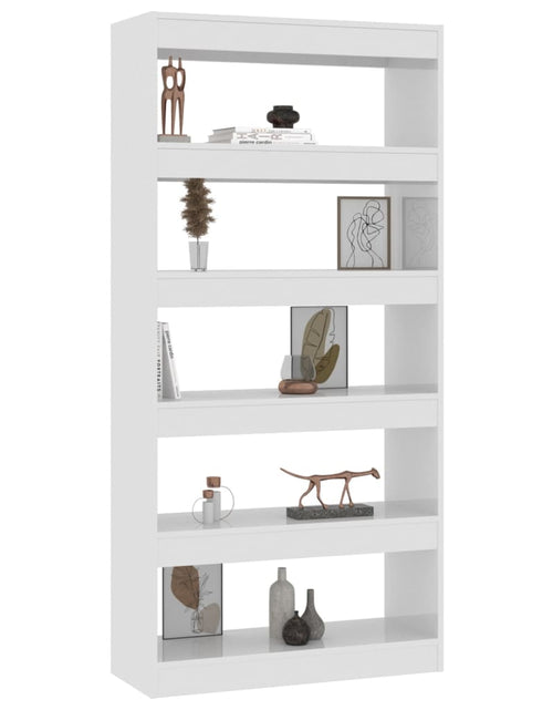Încărcați imaginea în vizualizatorul Galerie, Bibliotecă/Separator cameră, alb lucios, 80x30x166 cm, PAL Lando - Lando
