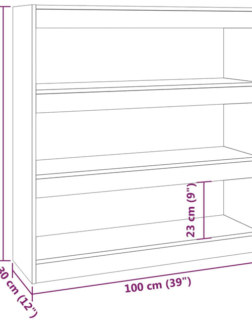 Încărcați imaginea în vizualizatorul Galerie, Bibliotecă/Separator cameră, negru, 100x30x103 cm Lando - Lando
