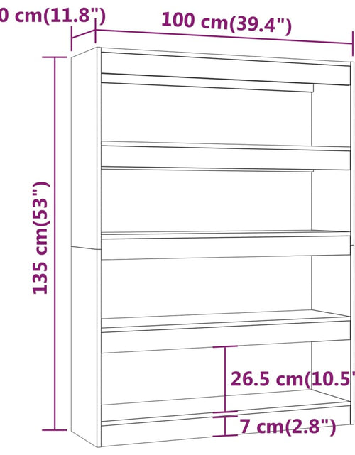 Încărcați imaginea în vizualizatorul Galerie, Bibliotecă/Separator cameră, alb, 100x30x135 cm Lando - Lando
