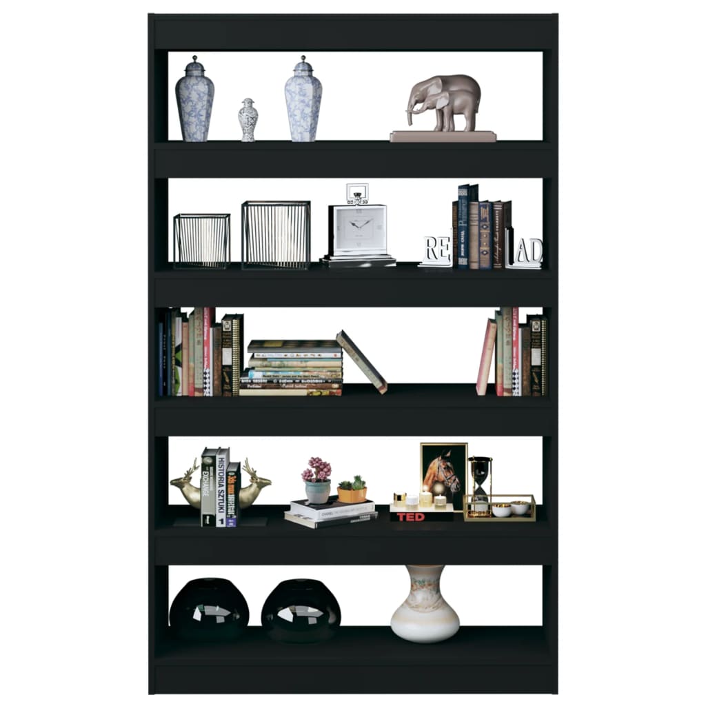 Bibliotecă/Separator cameră, negru, 100x30x166 cm Lando - Lando