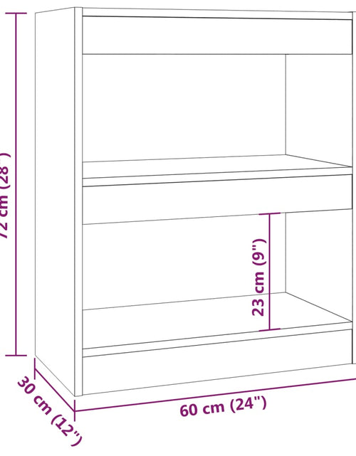 Загрузите изображение в средство просмотра галереи, Bibliotecă/Separator cameră, stejar fumuriu, 60x30x72 cm, PAL Lando - Lando

