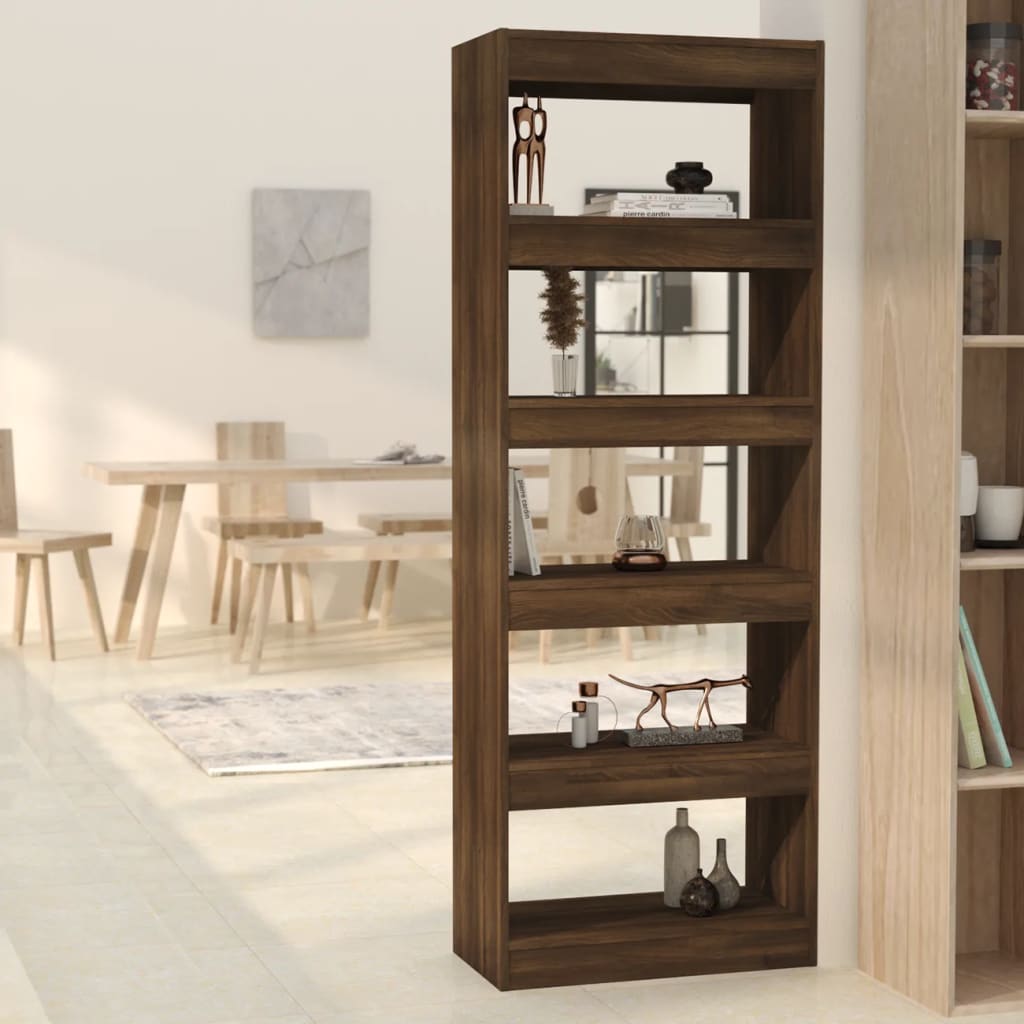 Bibliotecă/Separator cameră, stejar maro, 60x30x166 cm, PAL Lando - Lando