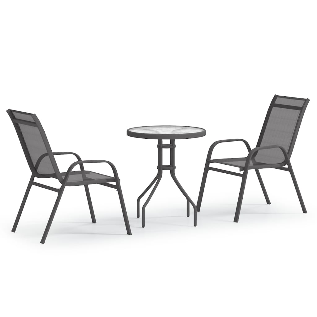 Set mobilier de bistro, 3 piese, gri Lando - Lando