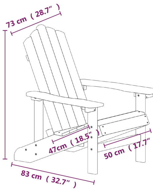 Încărcați imaginea în vizualizatorul Galerie, Scaun de grădină Adirondack cu masă, maro, HDPE - Lando
