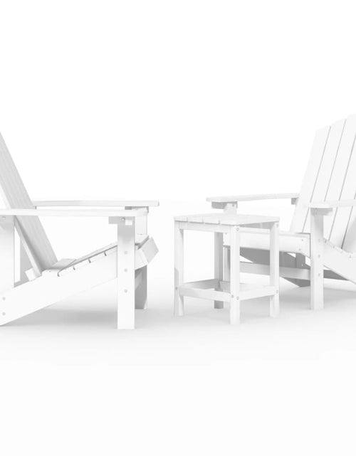 Încărcați imaginea în vizualizatorul Galerie, Scaune de grădină Adirondack cu masă, alb, HDPE - Lando
