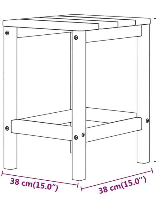 Încărcați imaginea în vizualizatorul Galerie, Scaun de grădină Adirondack cu masă și taburet, alb, HDPE - Lando
