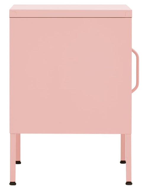 Încărcați imaginea în vizualizatorul Galerie, Noptiere, 2 buc., roz, 35x35x51 cm, oțel - Lando
