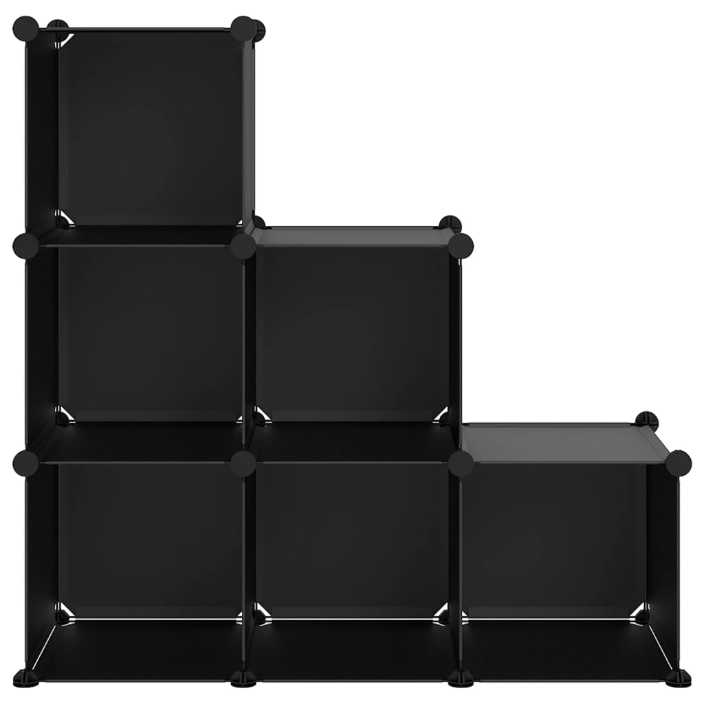 Organizator cub de depozitare, 6 cuburi, negru, PP Lando - Lando