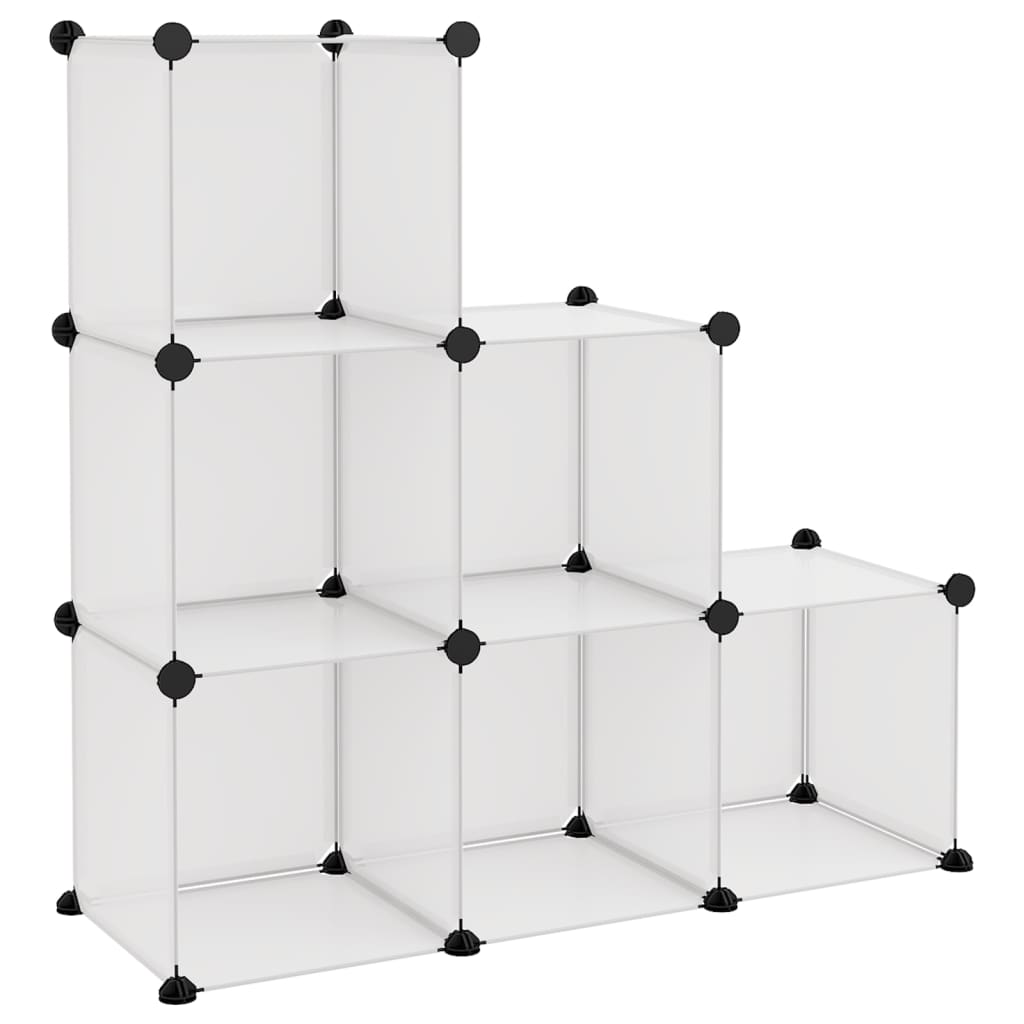 Organizator cub de depozitare, 6 cuburi, transparent, PP Lando - Lando