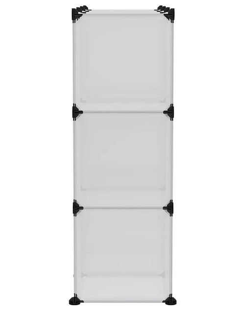 Încărcați imaginea în vizualizatorul Galerie, Organizator cub de depozitare cu uși, 9 cuburi, transparent PP Lando - Lando

