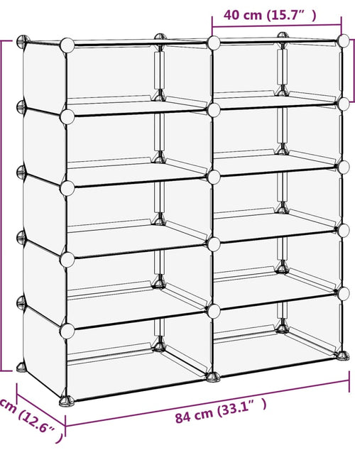 Загрузите изображение в средство просмотра галереи, Suport de pantofi, transparent, 84x32x88,5 cm, PP Lando - Lando
